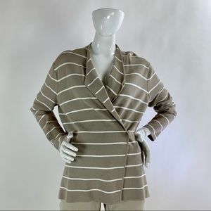 Women’s Extra Large (XL) Striped CALVIN KLEIN Medium-Weight Knit Jacket